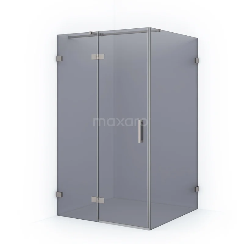 Diamond Shower enclosure | 120x110 cm Stainless steel Smoke glass Pivot door Rectangle CDB216611321BR
