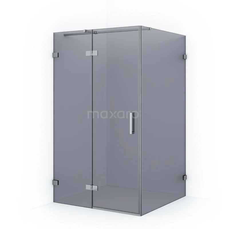 Diamond Shower enclosure | 120x110 cm Chrome Smoke glass Pivot door Rectangle CDB216611321C