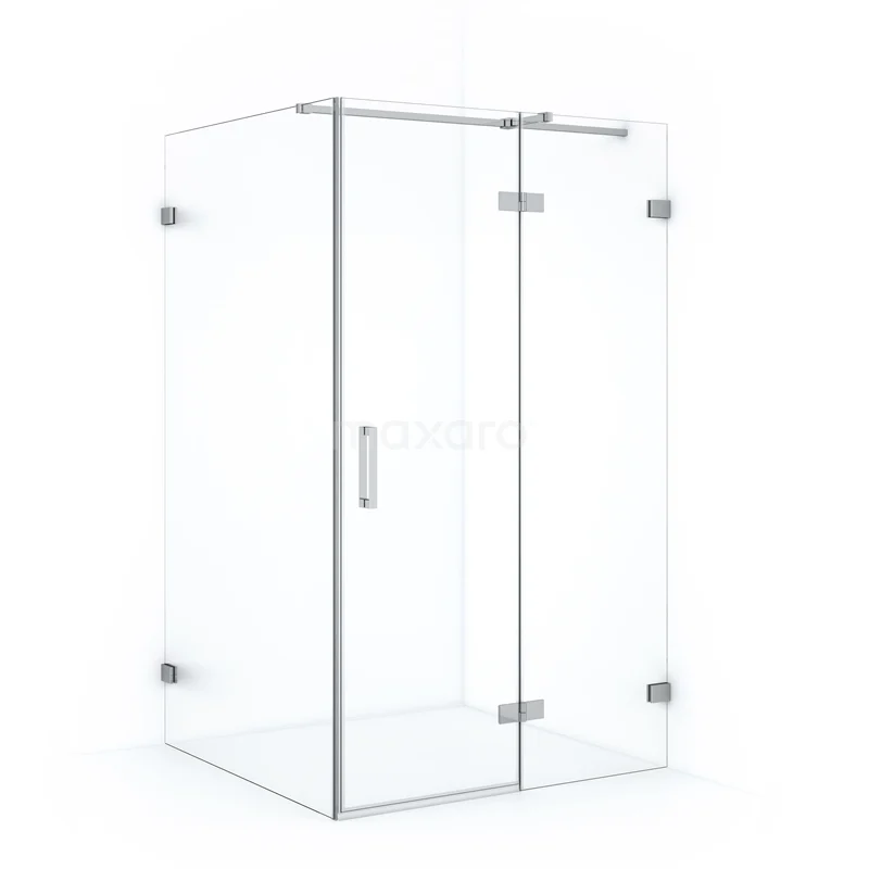 Diamond Shower enclosure | 120x120 cm Chrome Clear glass Pivot door Square CDB226612320C