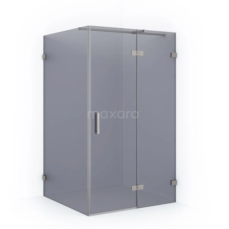 Diamond Shower enclosure | 120x100 cm Stainless steel Smoke glass Pivot door Rectangle CDB226610321BR