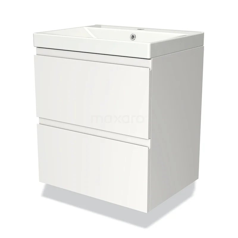 Witte badkamerkast met twee lades, modern ontwerp, ruimtebesparend, gemaakt van duurzaam materiaal, ideaal voor elke badkamer.