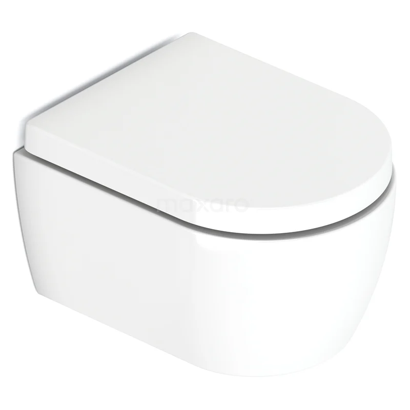 Wall-hung toilet Classico Flush rim White Short projection toilet 300.0373