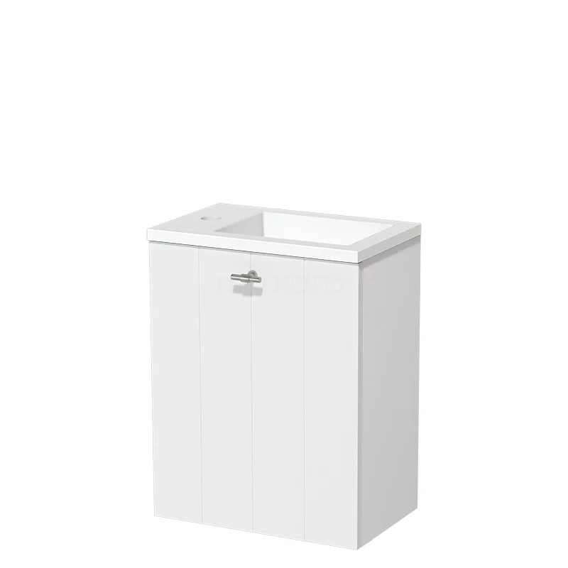Modulo Pico Toilet unit with basin | 40 cm Matte white Lamel front Solid surface TMW10-00258