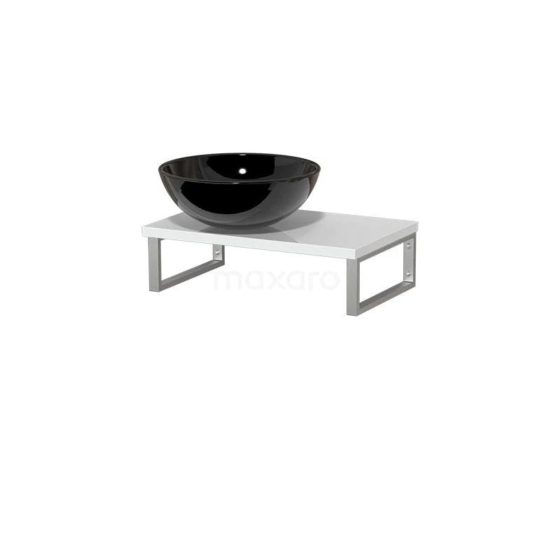 Modulo Pico Basin worktop with basin worktop | 41 cm High-gloss white High-gloss black Ceramic TMK01-00217