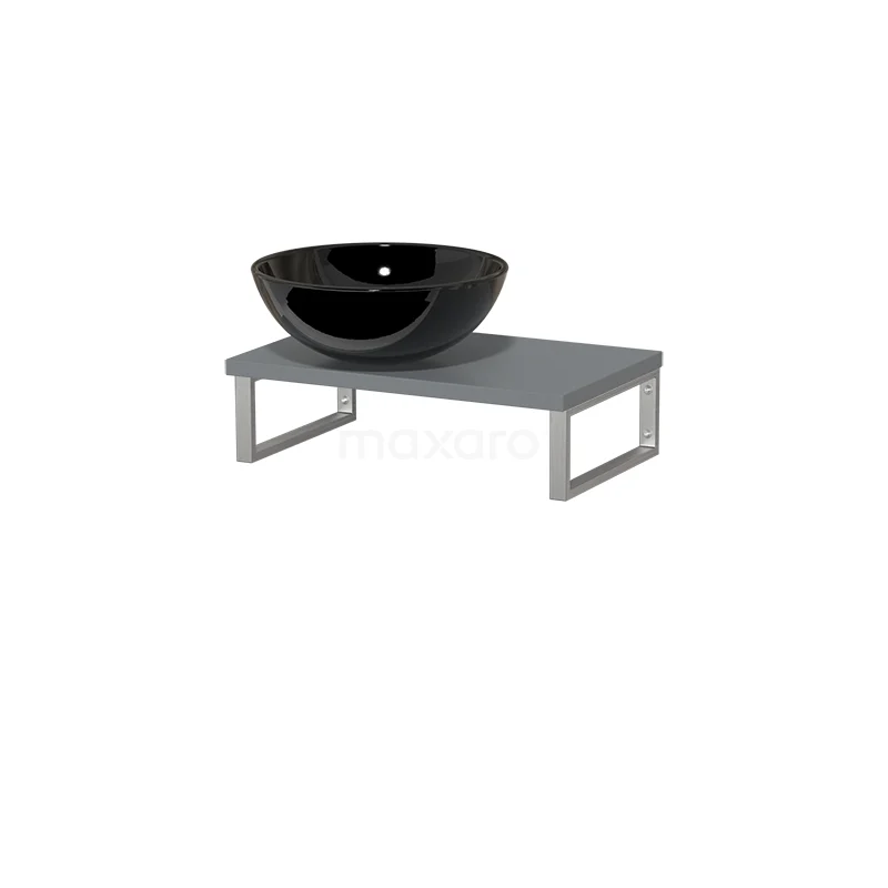 Modulo Pico Basin worktops | 41 cm Mid grey High-gloss black Ceramic TMK01-00216