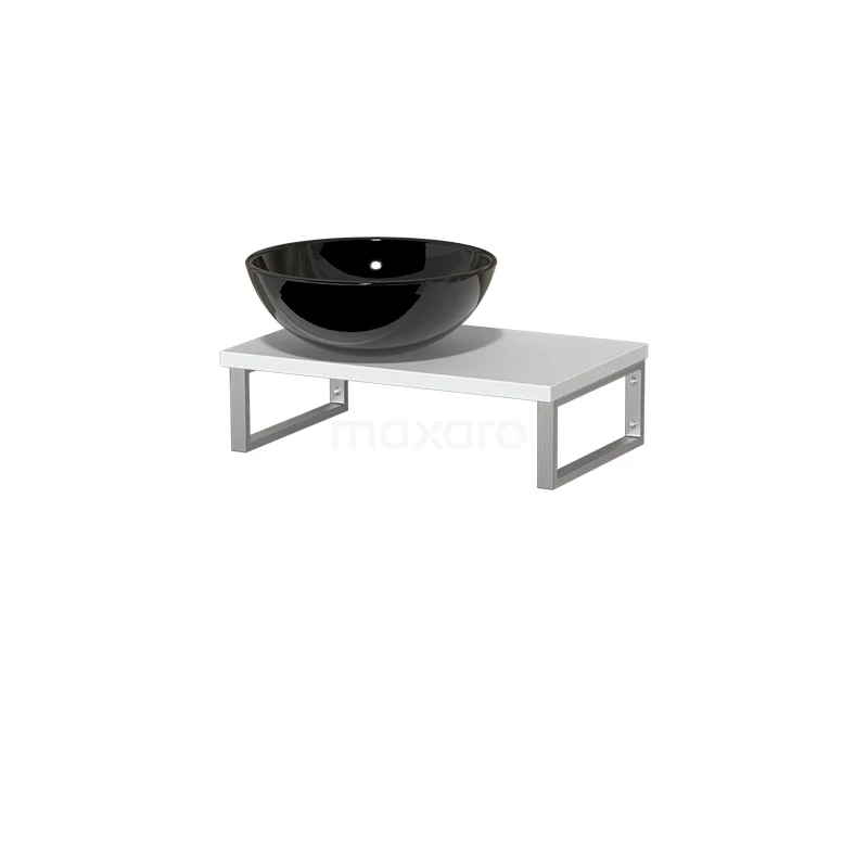 Modulo Pico Basin worktop with basin worktop | 41 cm Matte white High-gloss black Ceramic TMK01-00218