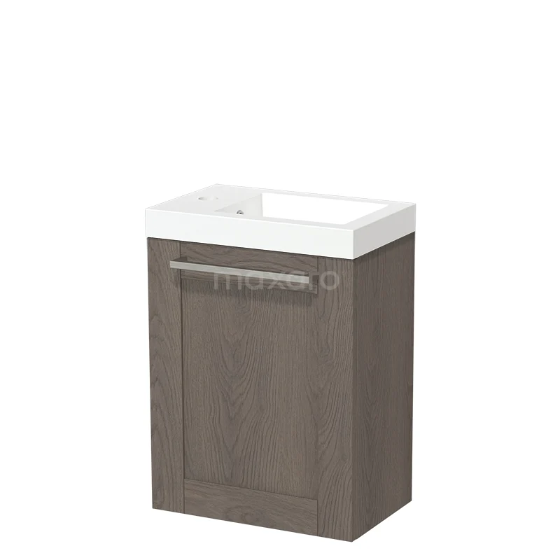 Modulo Pico Toilet unit with Basin | 40 cm Dark brown oak Fronts Mineral marble TMW10-00286