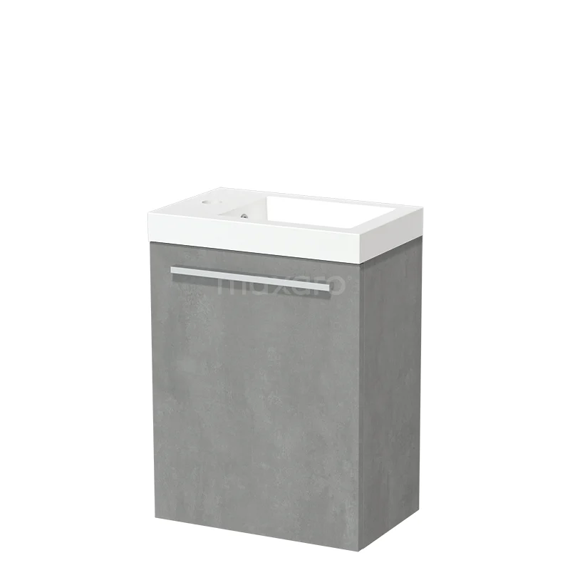 Modulo Pico Toilet unit with basin | 40 cm Light grey concrete Flat front Mineral marble TMW10-00289