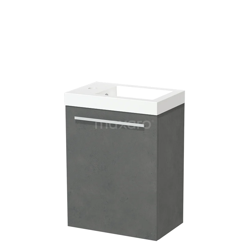 Modulo Pico Toilet unit with basin | 40 cm Dark grey concrete Flat front Mineral marble TMW10-00290