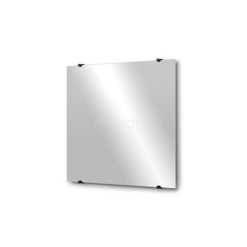 Bathroom mirror Solo 70x60cm Mirror holders Round Black M01-060720MB
