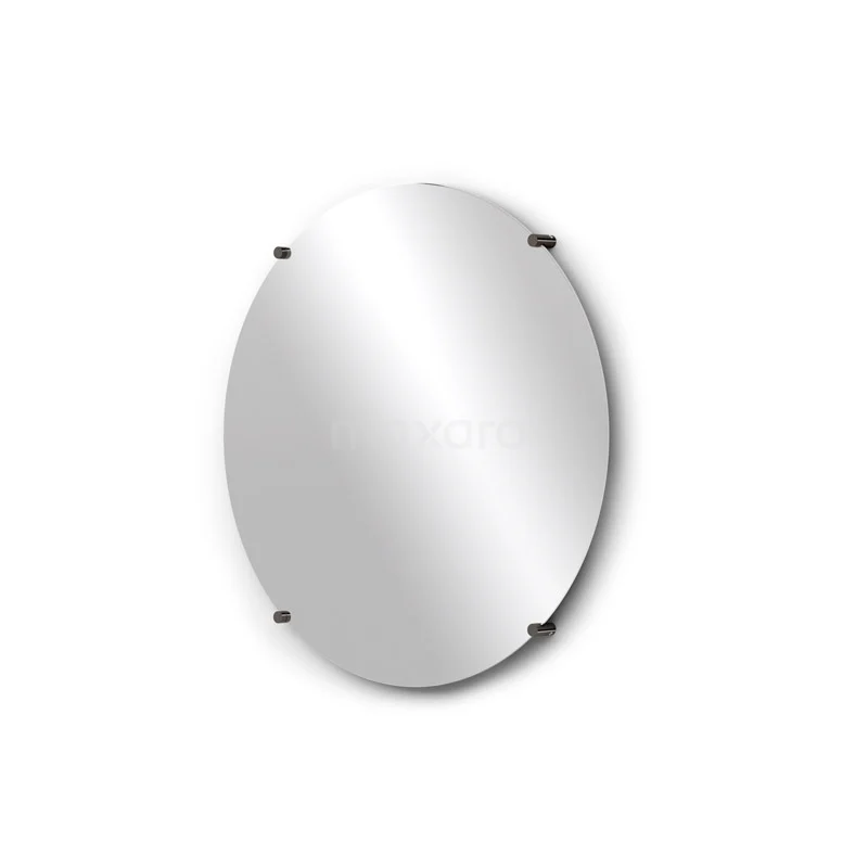 Bathroom mirror Solo 60 cm Round Mirror holders Round Black chrome M25-0620BC