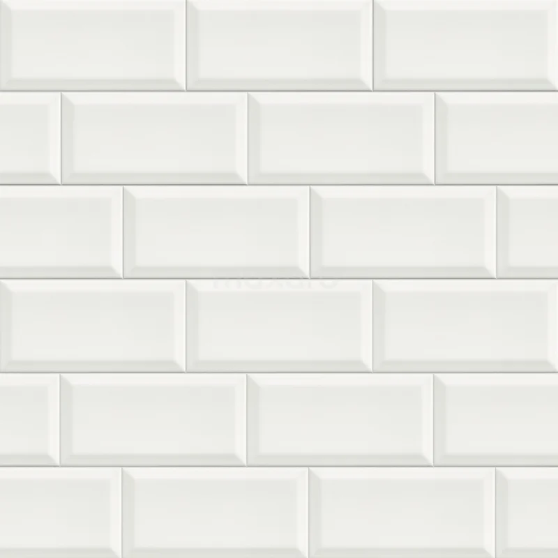 Fliesenmuster, Wandfliese, Metro Weiß Matt 501-0402TS Weiße keramische U-Bahn-Fliese für Badezimmerwand, glänzende Oberfläche und rechteckige Form, ideal für einen zeitlosen Look.