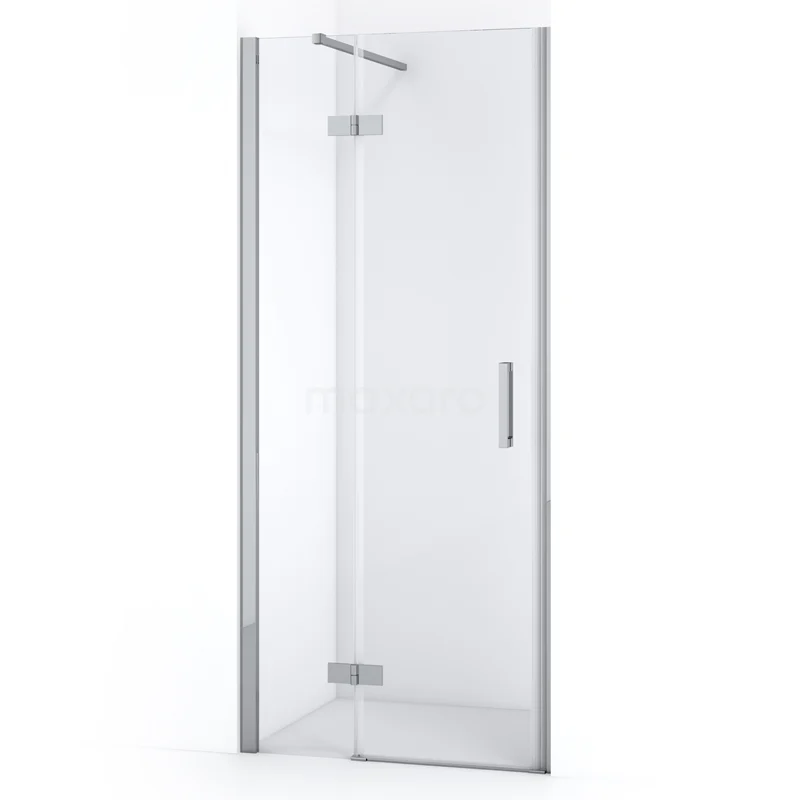 Diamond Shower door | 80 cm Chrome Clear glass Pivot door DDB21351110C