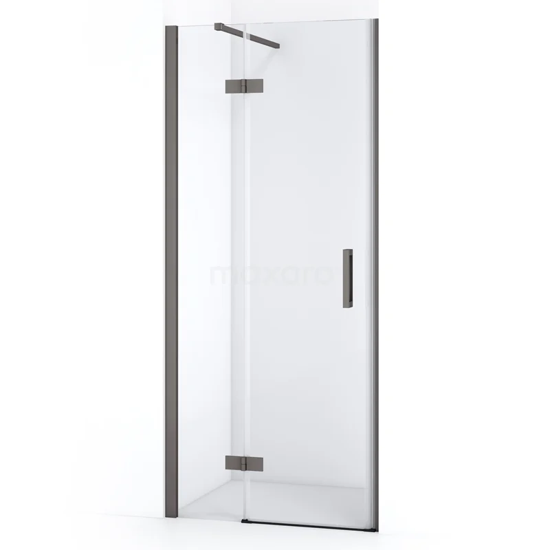 Diamond Shower door | 80 cm Black metal Clear glass Pivot door DDB21351110ZMN