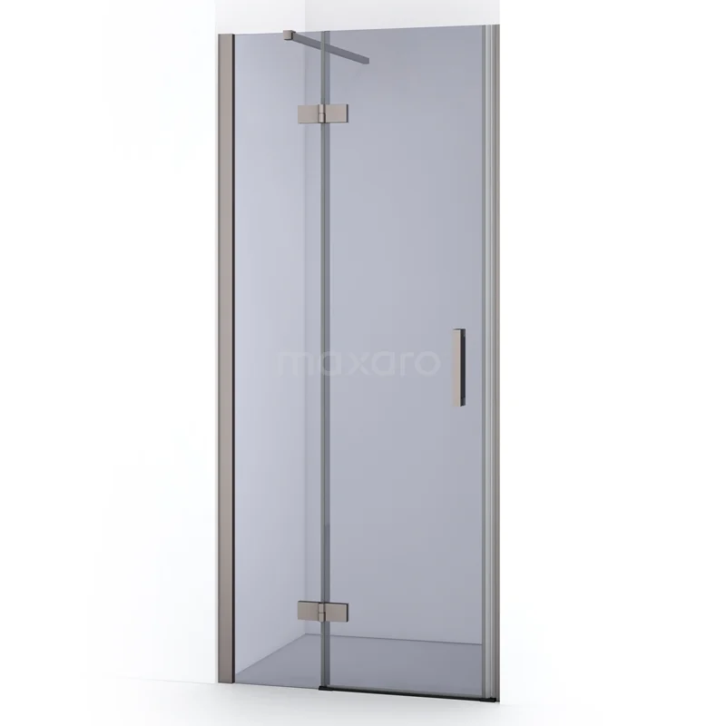 Diamond Shower door | 80 cm Stainless steel Smoke glass Pivot door DDB21351111BR