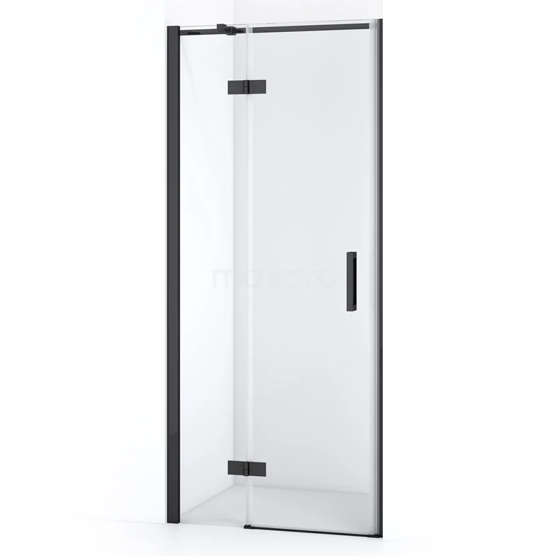 Diamond Shower door | 80 cm Black chrome Clear glass Pivot door DDB21351310BCN