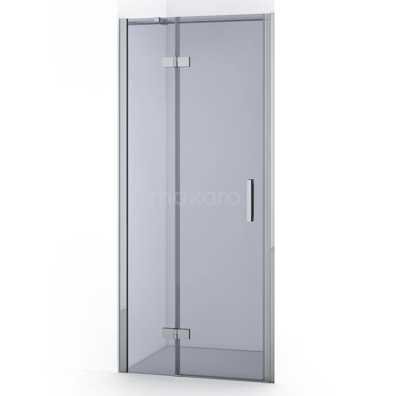 Duschtür Diamond 80cm Rauchglas Sicherheitsglas Chrom DDB21352311C Glas Duschtür mit Scharnieren, klarem Sicherheitsglas und schlankem silberfarbenem Rahmen; ideal für moderne Bäder.