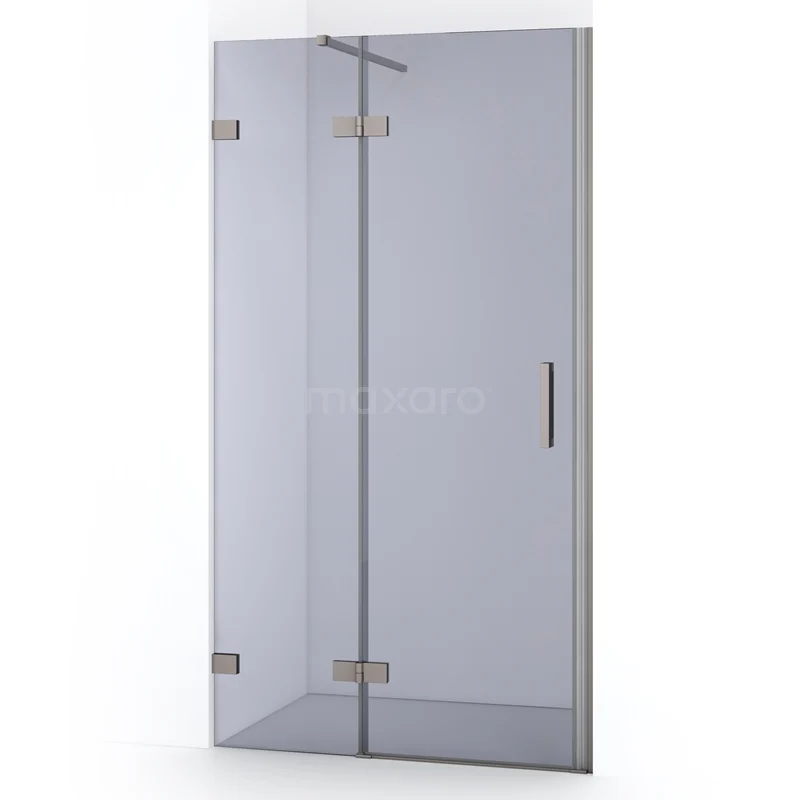 Diamond Shower door | 100 cm Stainless steel Smoke glass Pivot door DDB21461121BR