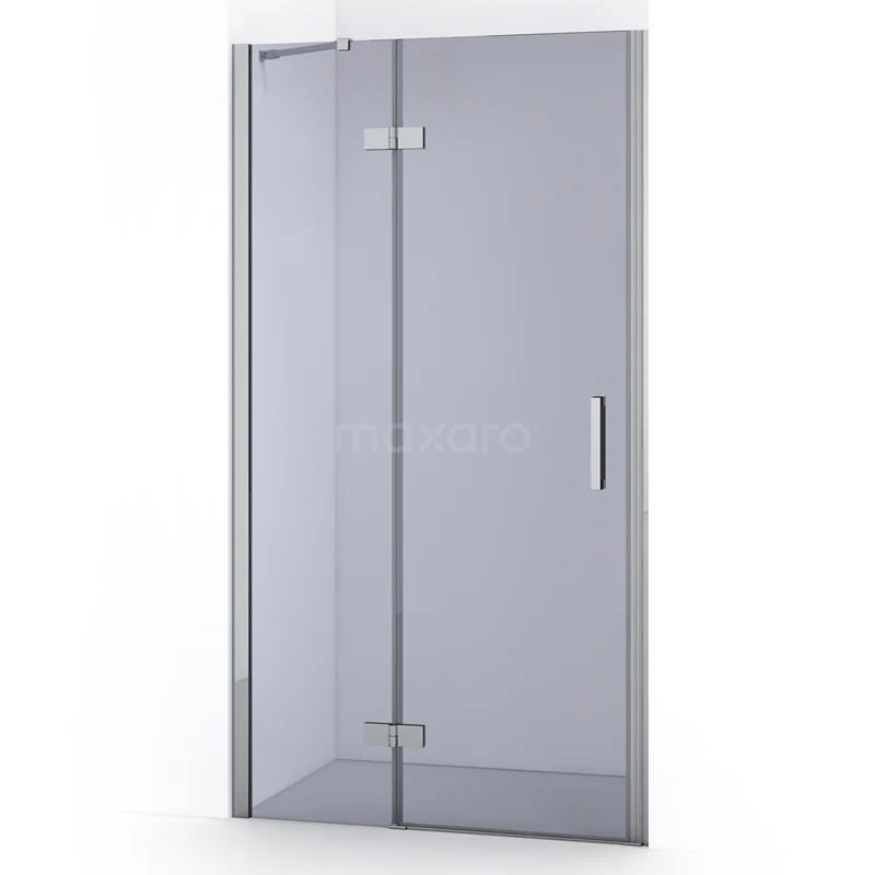Diamond Shower door | 90 cm Chrome Smoke glass Pivot door DDB21361211C