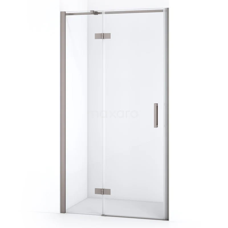 Glass shower door with silver profile, sleek design, ideal for modern bathrooms. Easy to install and low maintenance.