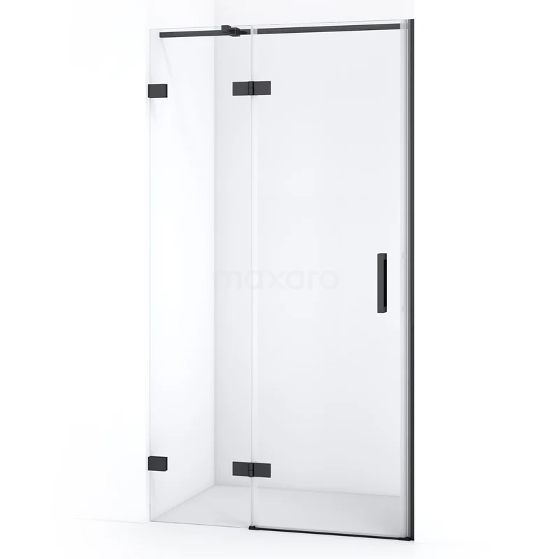 Diamond Shower door | 100 cm Black chrome Clear glass Pivot door DDB21461320BC
