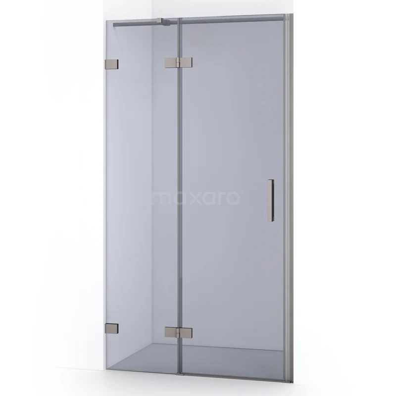 Diamond Shower door | 90 cm Stainless steel Smoke glass Pivot door DDB21361321BR