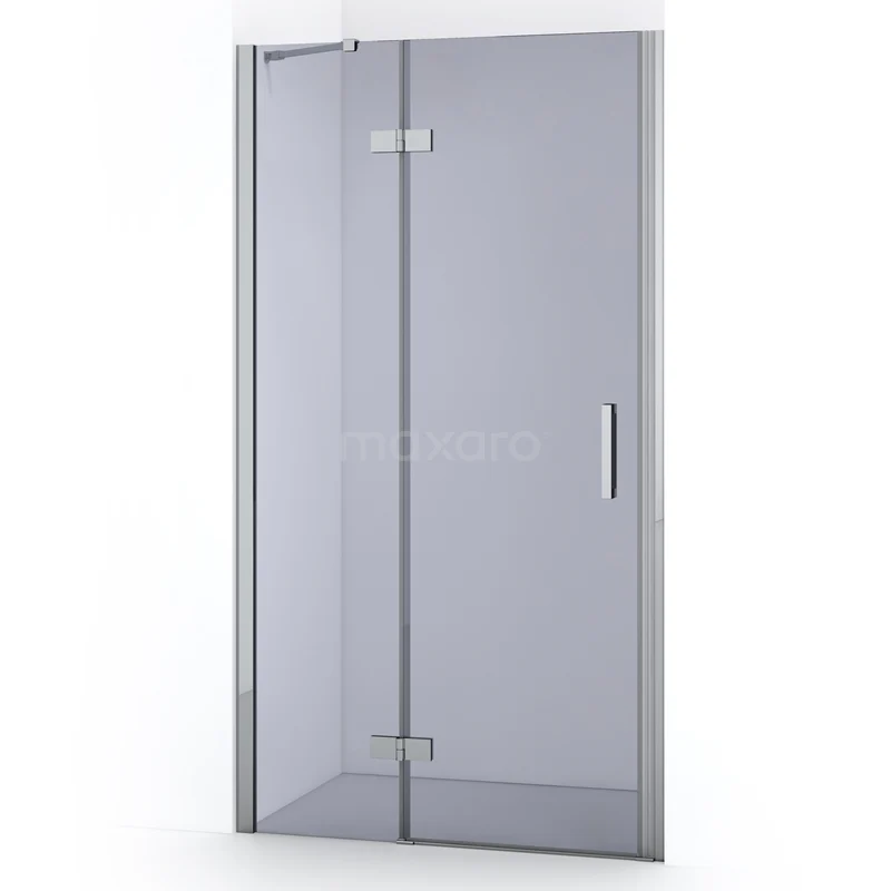 Diamond Shower door | 90 cm Chrome Smoke glass Pivot door DDB21362211C