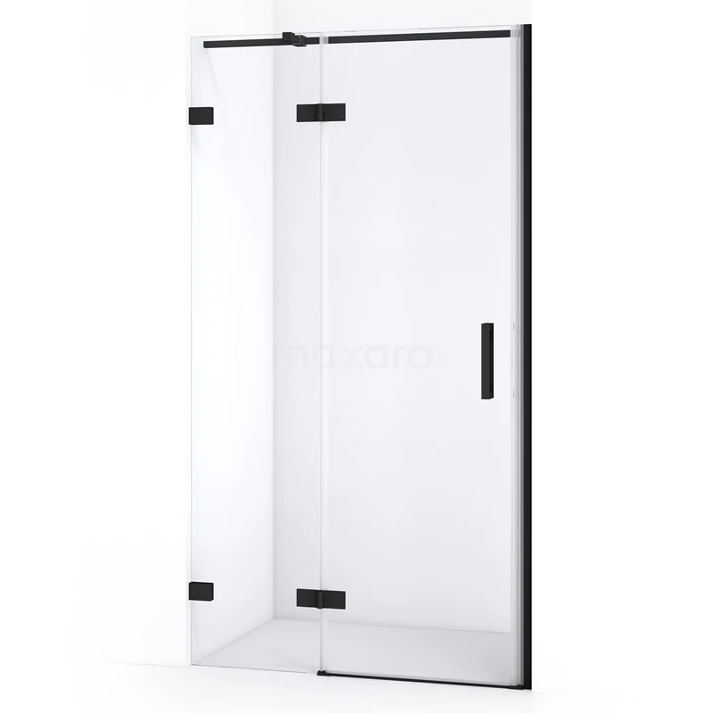 Diamond Shower door | 100 cm Matte black Clear glass Pivot door DDB21462320MB