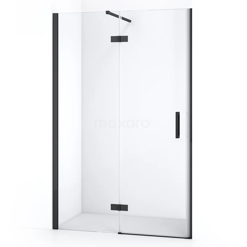 Diamond Shower door | 120 cm Black chrome Clear glass Pivot door DDB21661110BCN