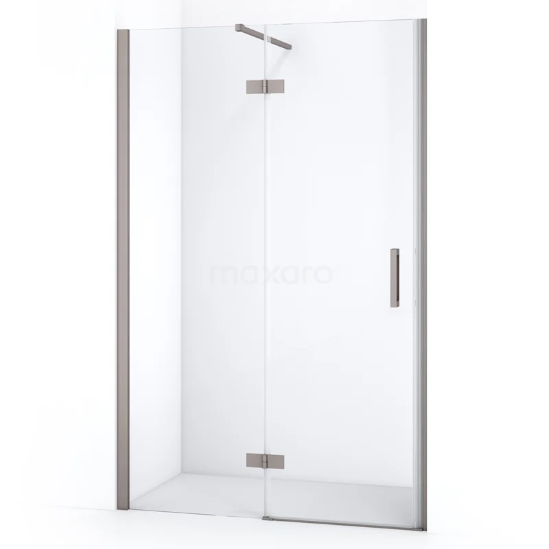 Duschtür Diamond 110cm Klares Sicherheitsglas Gebürsteter Edelstahl DDB21651110BR Glasene Duschwand mit Aluminiumprofilen, minimalistisches Design, ideal für moderne Bäder.