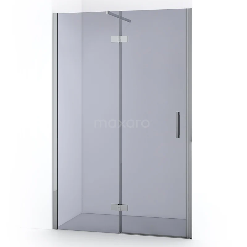 Diamond Shower door | 110 cm Chrome Smoke glass Pivot door DDB21651111C