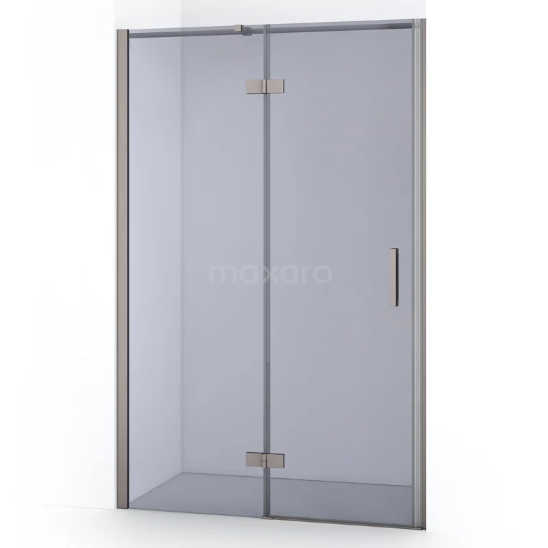 Diamond Shower door | 110 cm Stainless steel Smoke glass Pivot door DDB21651311BR