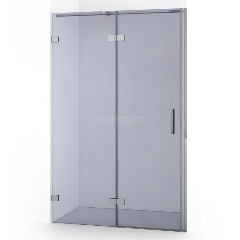 Duschtür Diamond 110cm Rauchglas Sicherheitsglas Chrom DDB21651321C Glas Duschwand mit Aluminiumrahmen, transparentes Design, ideal für ein modernes Badezimmer.