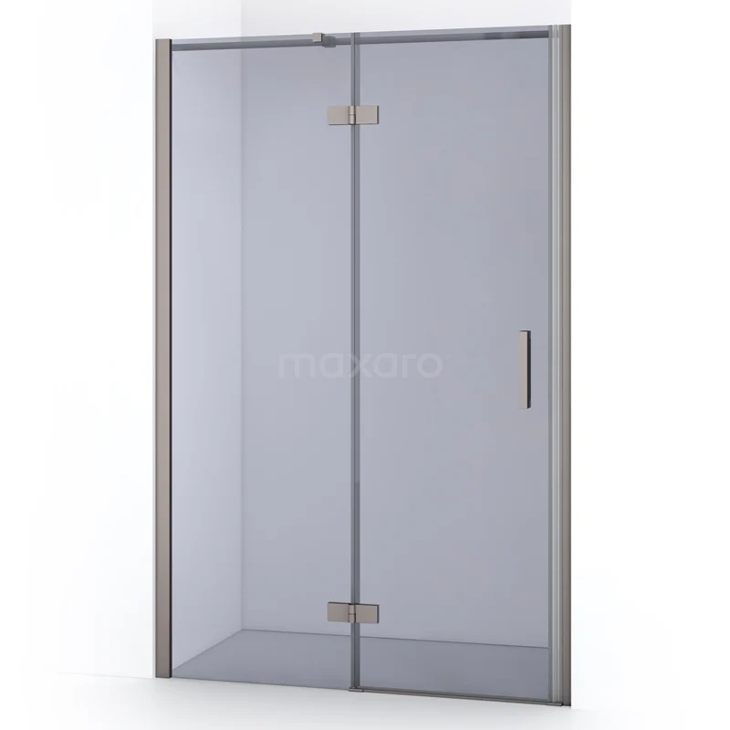 Diamond Shower door | 110 cm Stainless steel Smoke glass Pivot door DDB21652311BR