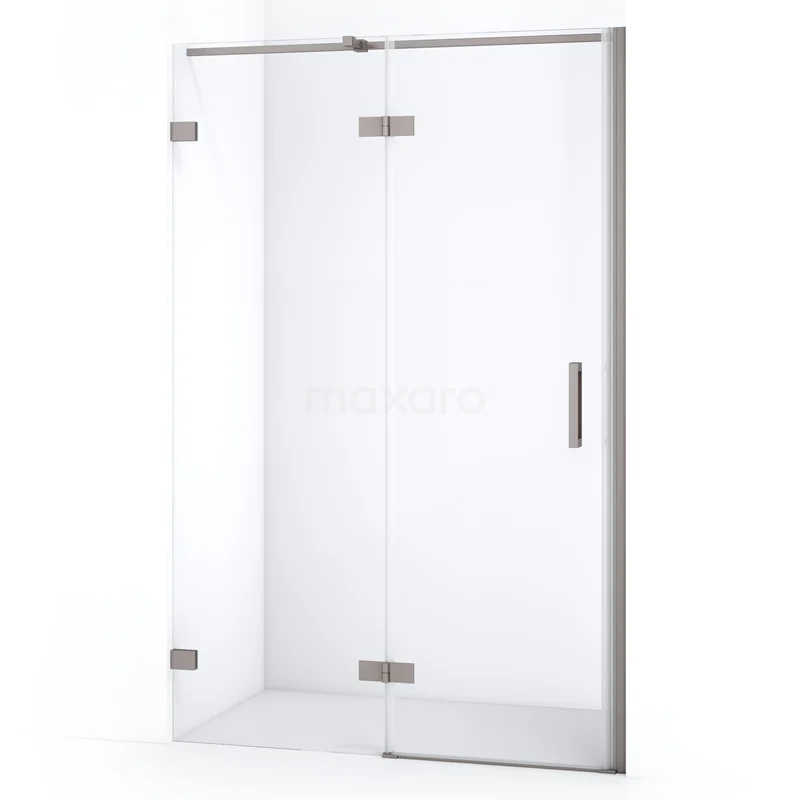Diamond Shower door | 120 cm Stainless steel Clear glass Pivot door DDB21662320BR