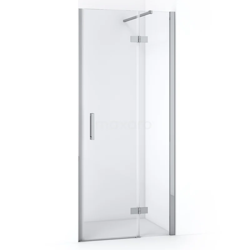 Diamond Shower door | 80 cm Chrome Clear glass Pivot door DDB22351110C