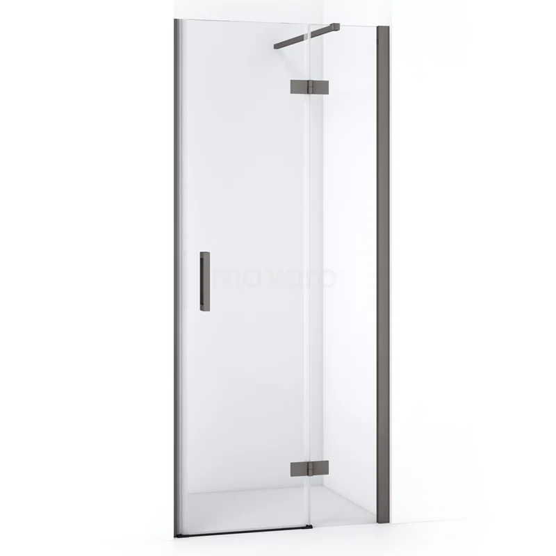 Diamond Shower door | 80 cm Black metal Clear glass Pivot door DDB22351110ZMN