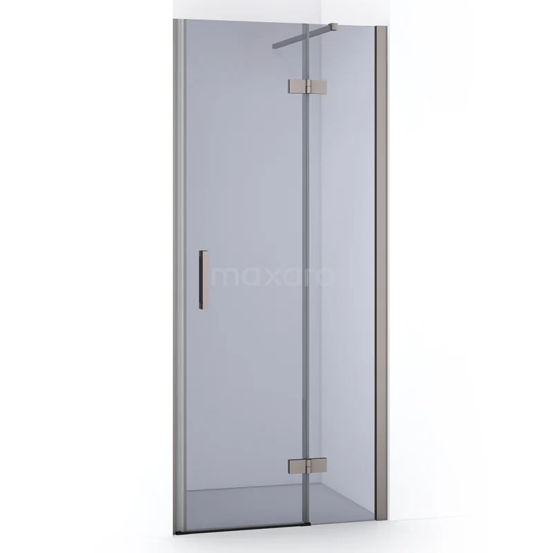 Diamond Shower door | 80 cm Stainless steel Smoke glass Pivot door DDB22351111BR