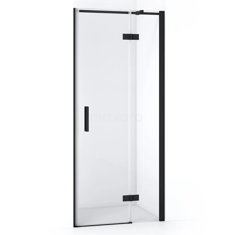 Diamond Shower door | 80 cm Matte black Clear glass Pivot door DDB22351310MB
