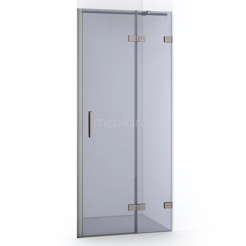 Diamond Shower door | 80 cm Stainless steel Smoke glass Pivot door DDB22351321BR