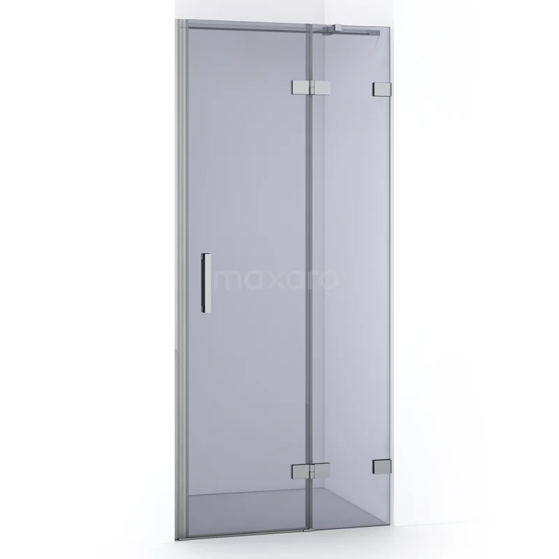 Diamond Shower door | 80 cm Chrome Smoke glass Pivot door DDB22351321C