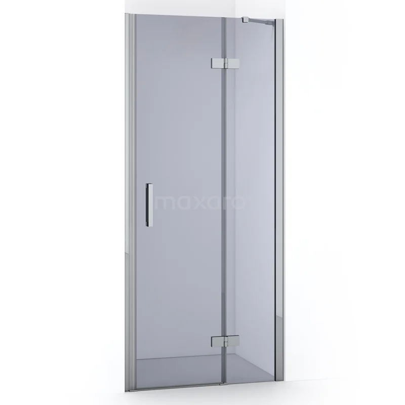 Diamond Shower door | 80 cm Chrome Smoke glass Pivot door DDB22352211C