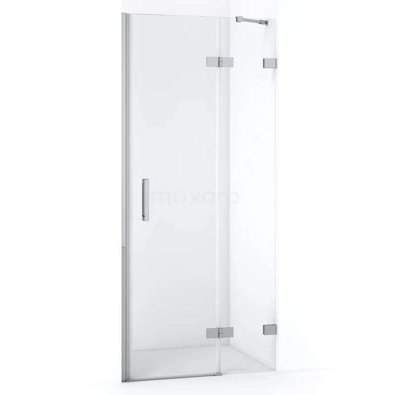 Diamond Shower door | 80 cm Chrome Clear glass Pivot door DDB22352220C