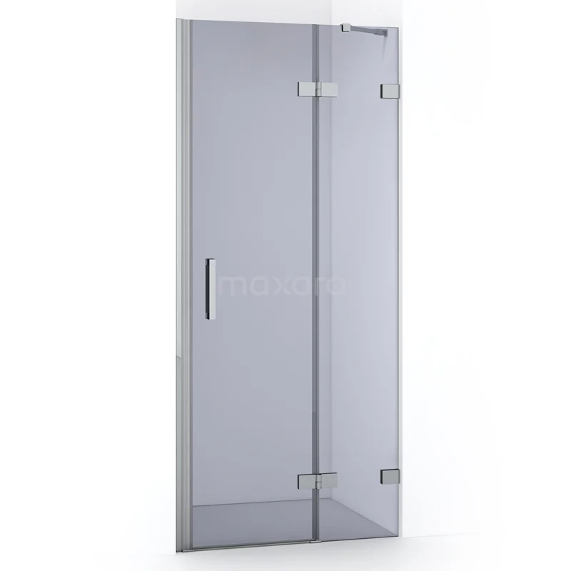 Duschtür Diamond 80cm Rauchglas Sicherheitsglas Chrom DDB22352221C Glas Duschtür mit Klarglas, silberfarbene Scharniere und Haltegriff, ideal für eine stilvolle Badezimmergestaltung.