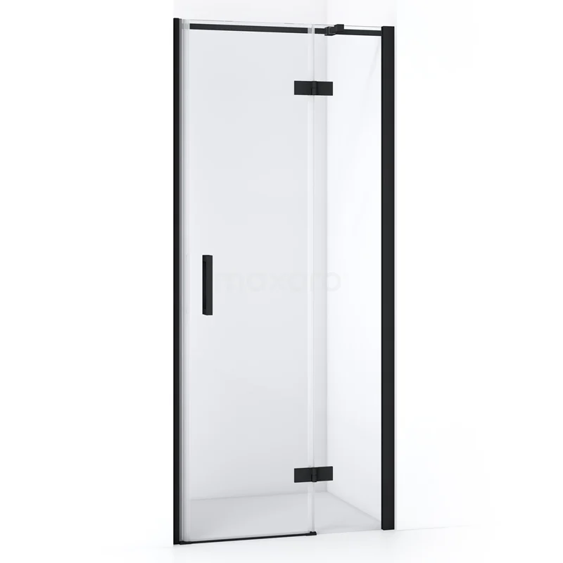 Diamond Shower door | 80 cm Matte black Clear glass Pivot door DDB22352310MB