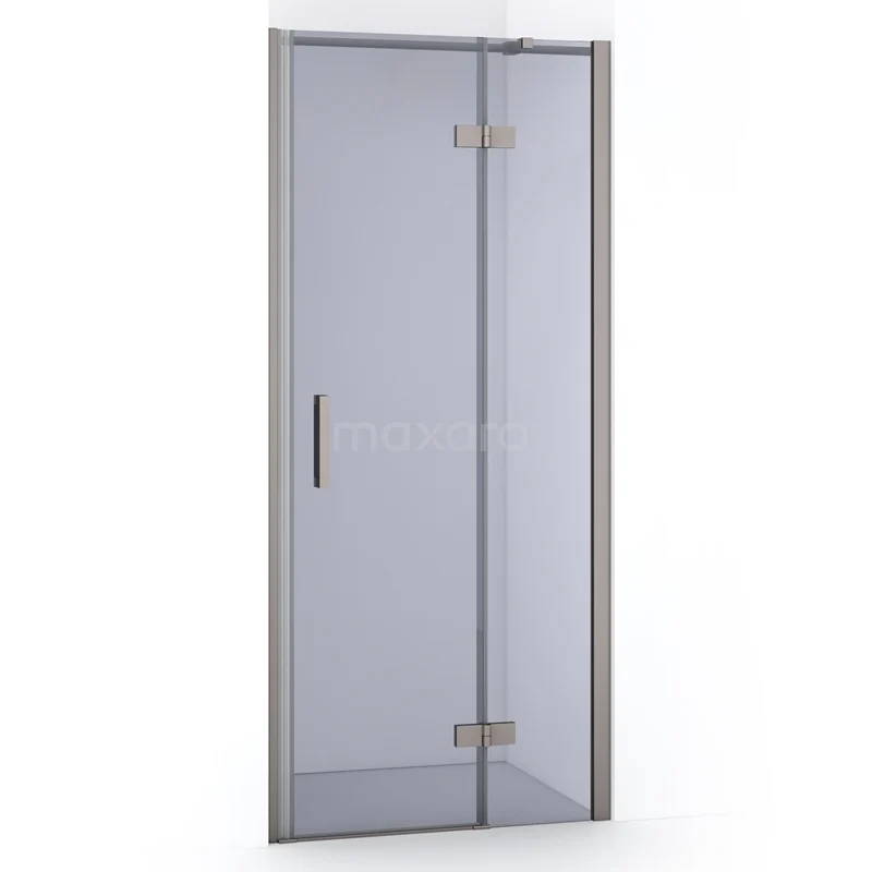 Diamond Shower door | 80 cm Stainless steel Smoke glass Pivot door DDB22352311BR