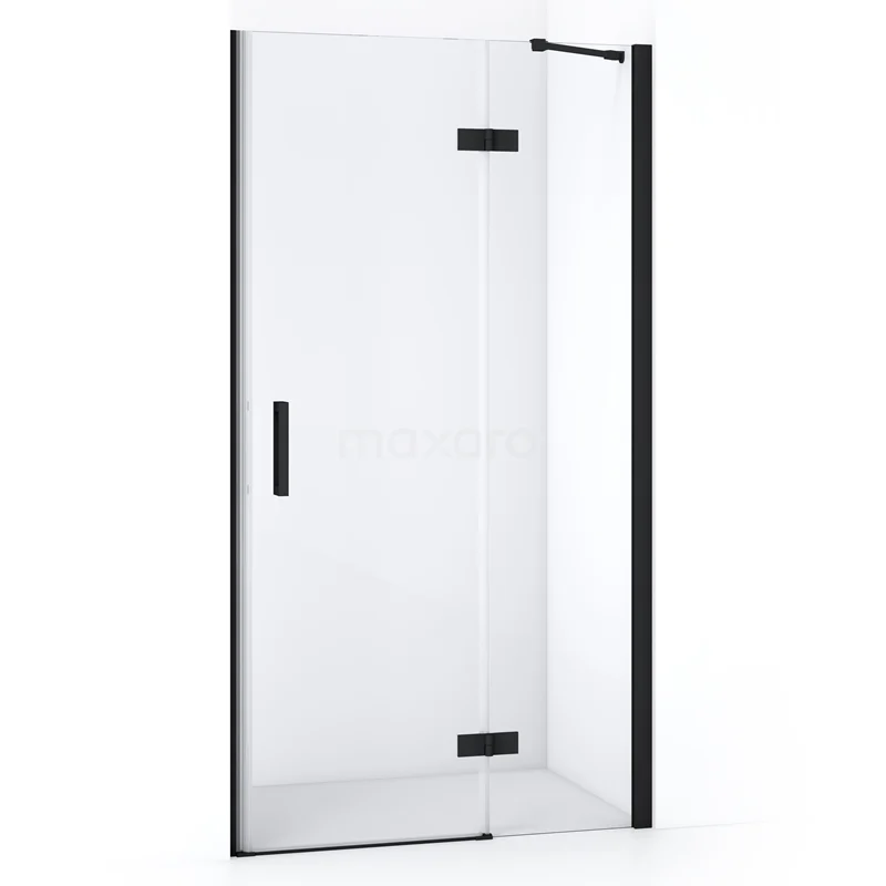 Diamond Shower door | 90 cm Matte black Clear glass Pivot door DDB22361210MB