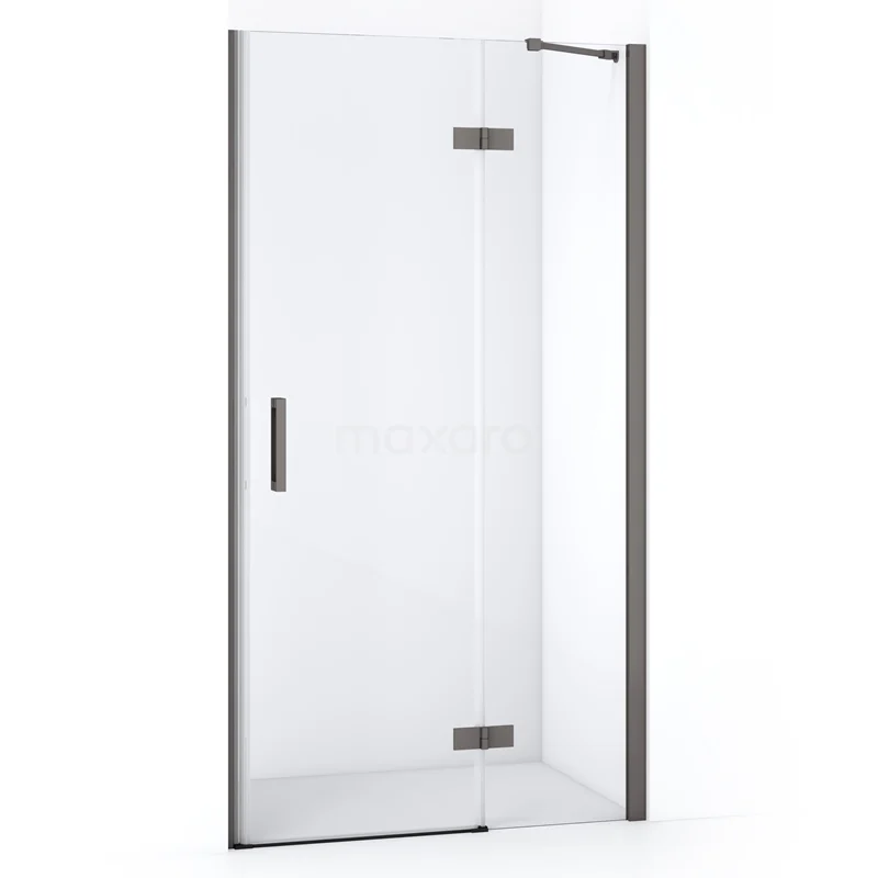 Diamond Shower door | 90 cm Black metal Clear glass Pivot door DDB22361210ZMN