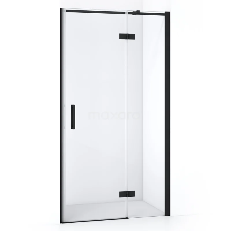 Duschtür Diamond 90cm Klar Sicherheitsglas Matt Schwarz DDB22361310MB Duschtür mit schwarzem Rahmen, Klarglas, Scharnierdesign; perfekt für einen modernen Badezimmerstil.
