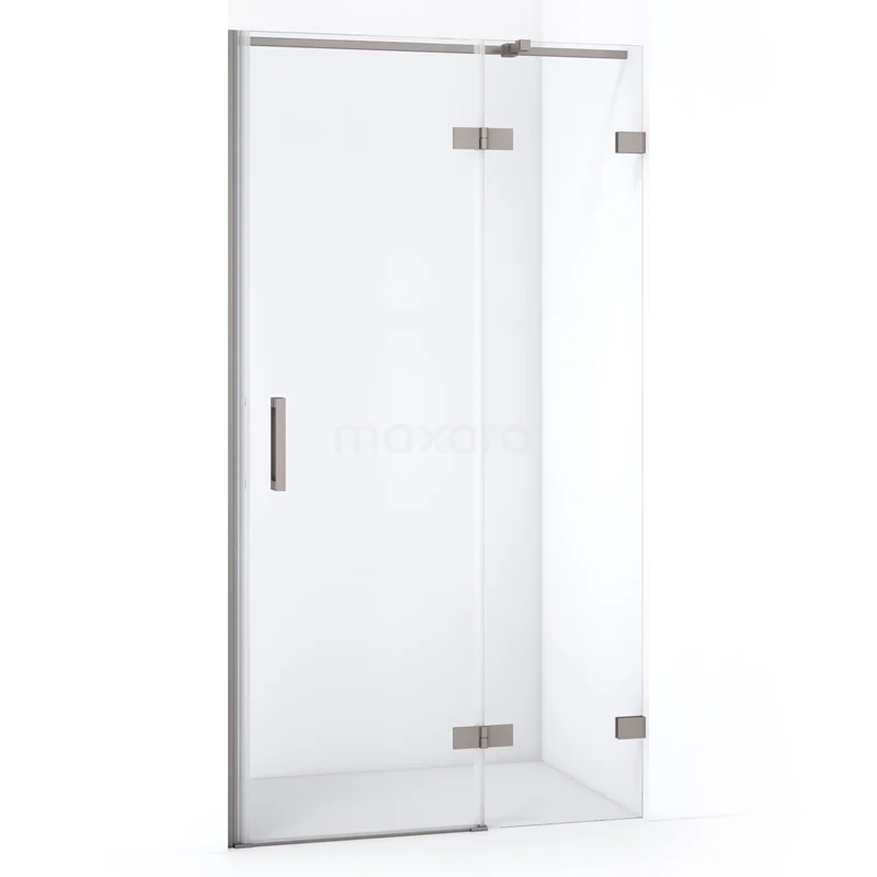 Duschtür Diamond 100cm Klares Sicherheitsglas Gebürsteter Edelstahl DDB22461320BR Glasene Duschtür mit Scharnieren, transparentes Design, Aluminiumrahmen, ideal für ein modernes Badezimmer.